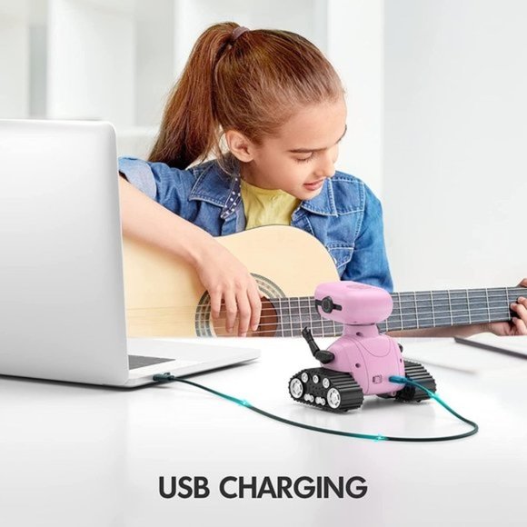 Rechargeable RC Robots for Kids, Remote Control Toy with Music and LED E… - Picture 2 of 5